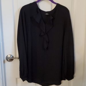 Black v-neck blouse